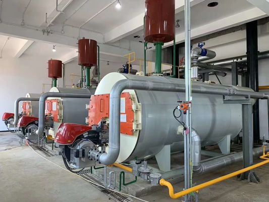 Δομή Fire Tube Κατασκευή υγρής πλάτης Λέβητας ζεστού νερού με καύση αερίου ντίζελ για πισίνα