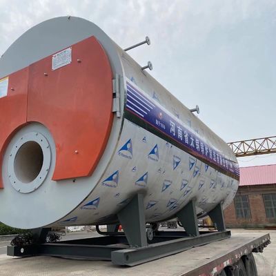 Capaciteit 0,35-14MW Drukgaswarmwaterketel PLC-efficiëntie 96% Q235B