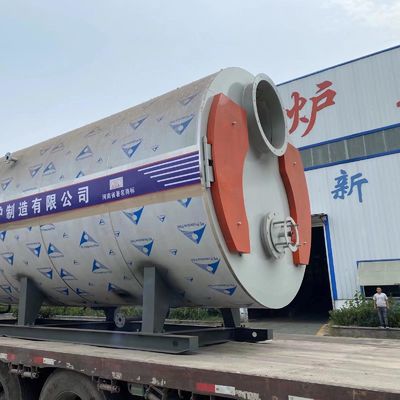 Capaciteit 0,35-14MW Drukgaswarmwaterketel PLC-efficiëntie 96% Q235B