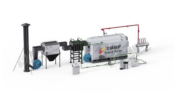 Otomatis 1 Ton Kayu Chip Steam Boiler Generasi Uap Dari Biomassa
