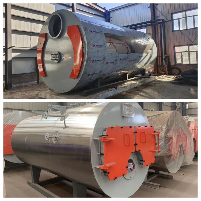 The atmospheric pressure horizontal hot water boiler has the high efficiency of all wet back three return