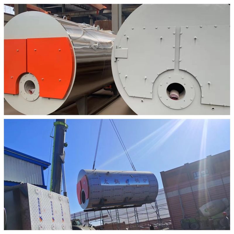 Horizontal hot water boiler heating domestic hot water output sufficient efficiency high maintenance