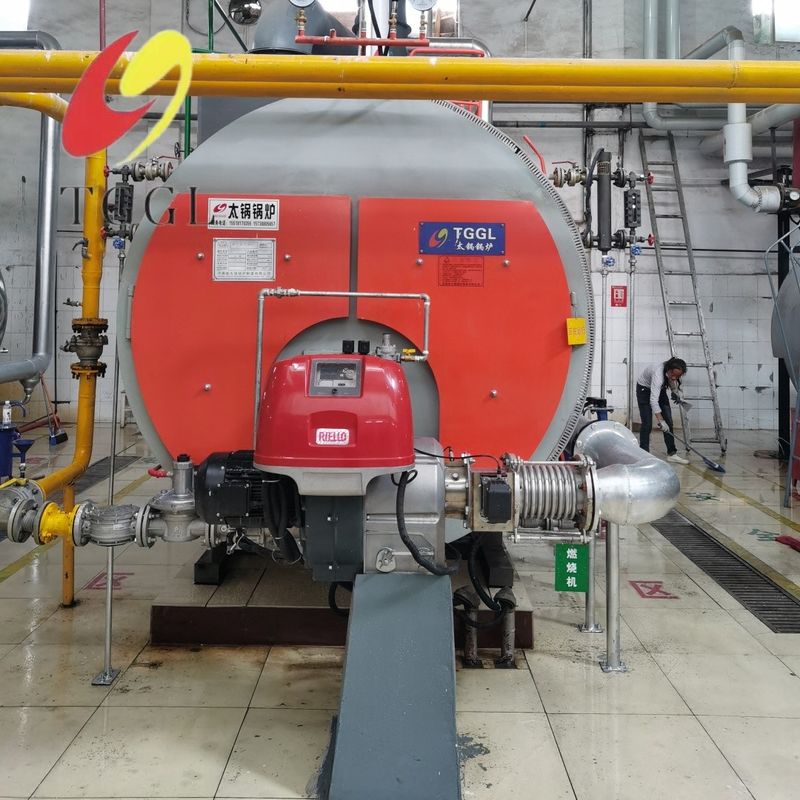 Horizontal 6t/h oil gas fire tube steam boiler has high thermal efficiency for building materials industry